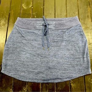 Z by Zobha Blue‎ Skort Skirt Pull On Drawstring Back Zip Pocket Shorts Lined XL